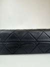 Black Lambskin In the Business Flap Bag SHW