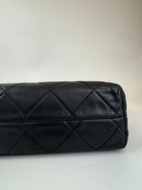 Black Lambskin In the Business Flap Bag SHW