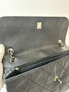 Black Lambskin In the Business Flap Bag SHW