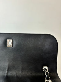 Black Lambskin In the Business Flap Bag SHW