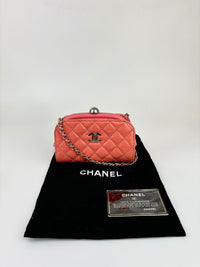 Pink Patent Lady Clutch with Chain SHW