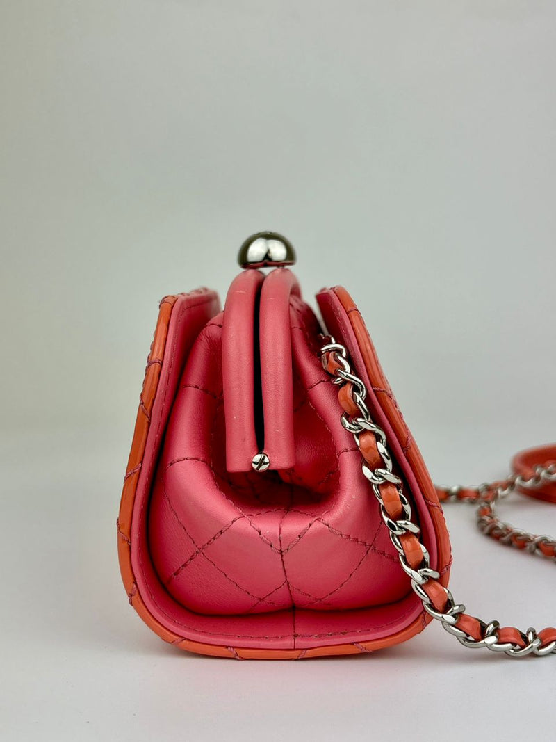 Pink Patent Lady Clutch with Chain SHW