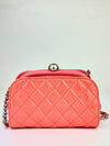 Pink Patent Lady Clutch with Chain SHW