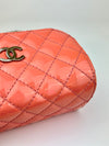 Pink Patent Lady Clutch with Chain SHW