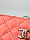 Pink Patent Lady Clutch with Chain SHW