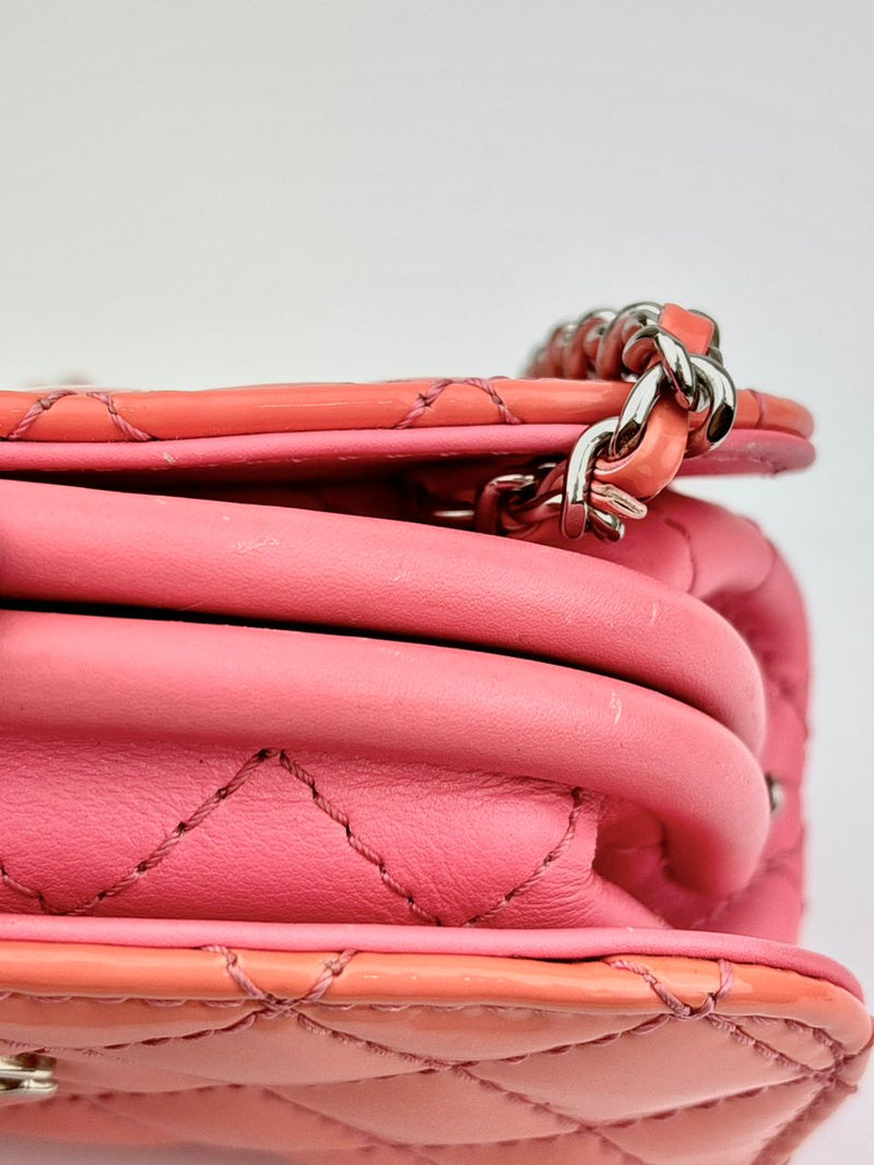 Pink Patent Lady Clutch with Chain SHW