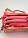 Pink Patent Lady Clutch with Chain SHW