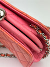 Pink Patent Lady Clutch with Chain SHW