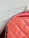 Pink Patent Lady Clutch with Chain SHW