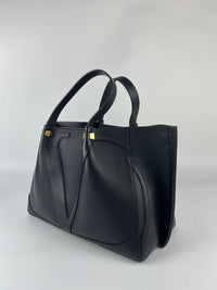 Black Calfskin V Logo Escape Tote&nbsp;