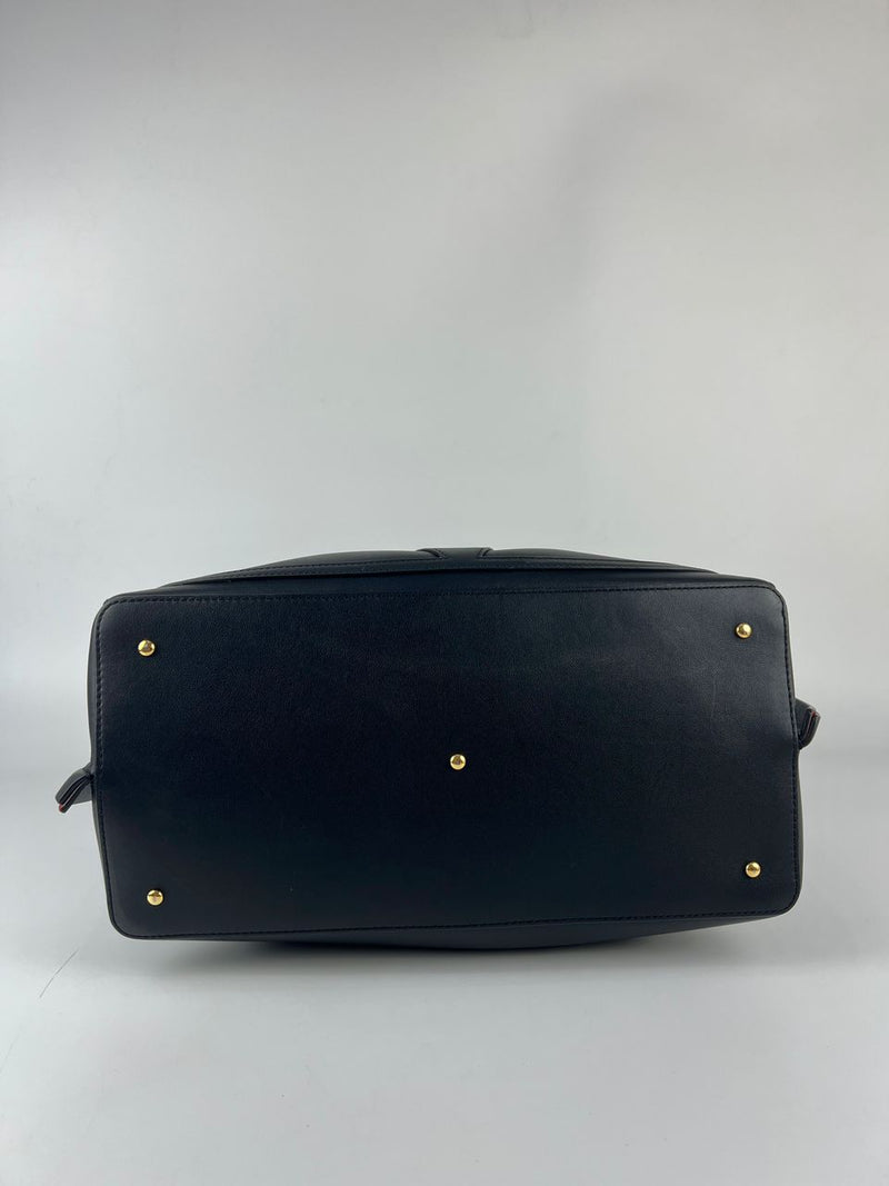 Black Calfskin V Logo Escape Tote&nbsp;