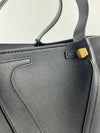 Black Calfskin V Logo Escape Tote&nbsp;