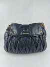 Black Matelasse Nappa Leather Coffer Bag&nbsp;