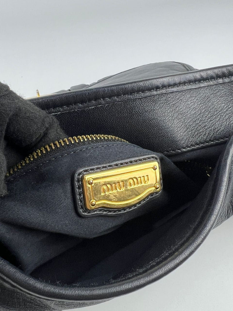 Black Matelasse Nappa Leather Coffer Bag&nbsp;