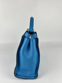 Blue Smooth Calfskin Leather Regular Peekaboo Bag