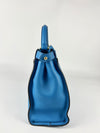 Blue Smooth Calfskin Leather Regular Peekaboo Bag