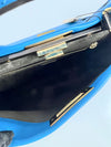 Blue Smooth Calfskin Leather Regular Peekaboo Bag