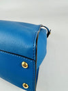 Blue Smooth Calfskin Leather Regular Peekaboo Bag