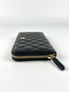 Classic Zip Around Long Wallet in Black Caviar GHW