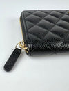 Classic Zip Around Long Wallet in Black Caviar GHW