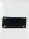 Small Banner Black Leather Tote