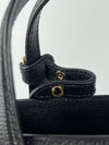 Small Banner Black Leather Tote