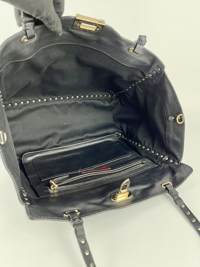 Rockstud Trapeze Black Lambskin BS-D9700BOL3