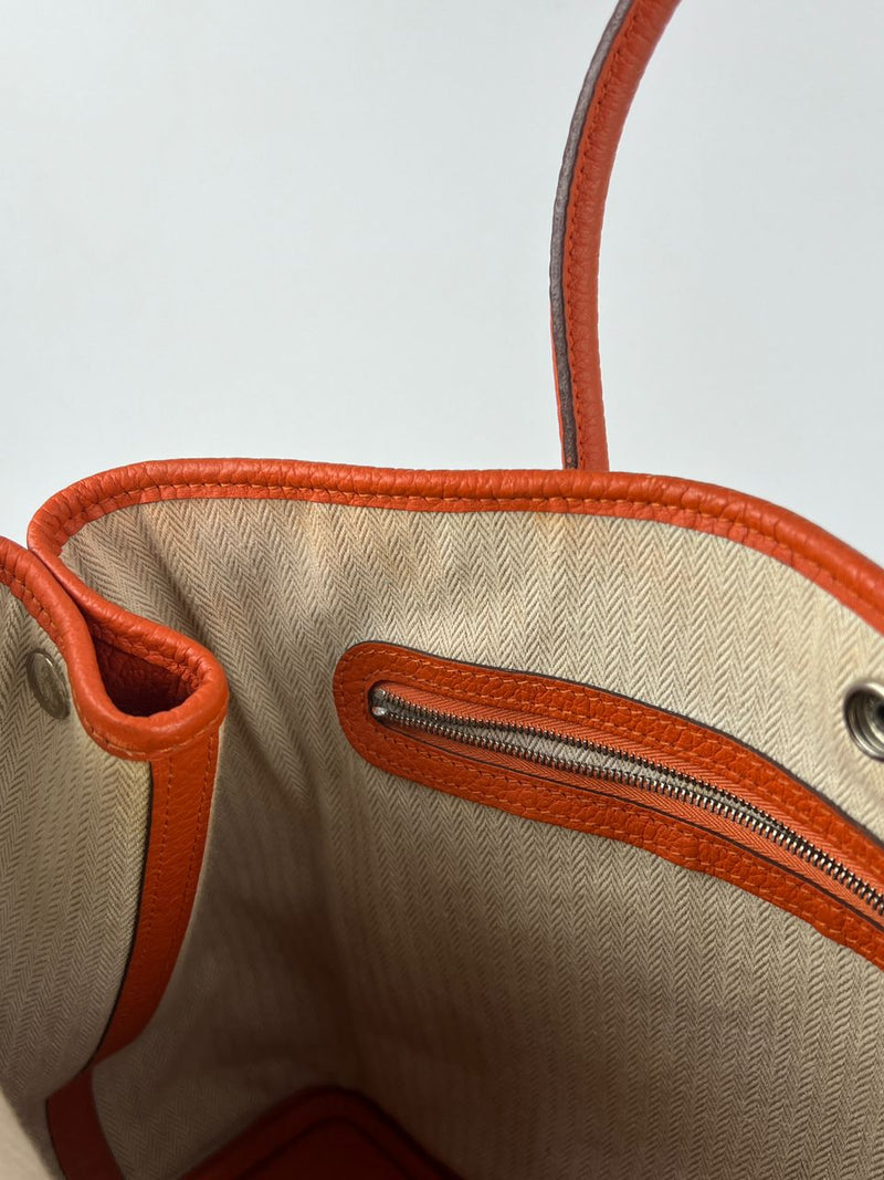 Garden Party 36 Tote in Orange Clemence