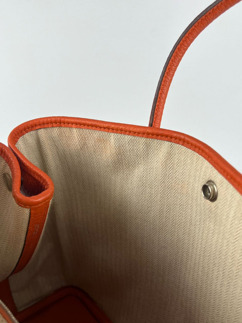 Garden Party 36 Tote in Orange Clemence