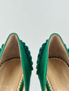 Green Satin Paloma Platform Pumps Size 38.5