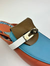 Pink/Blue Leather Oz Flat Mules