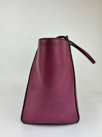 Magenta Leather Small Swing Tote