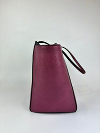 Magenta Leather Small Swing Tote