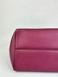 Magenta Leather Small Swing Tote