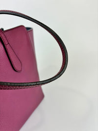 Magenta Leather Small Swing Tote