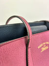 Magenta Leather Small Swing Tote