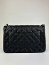 A58600 Black Caviar Classic Jumbo Flap Bag SHW