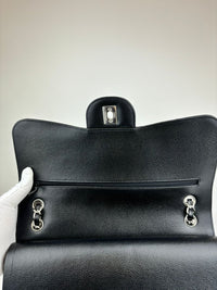 A58600 Black Caviar Classic Jumbo Flap Bag SHW