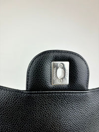 A58600 Black Caviar Classic Jumbo Flap Bag SHW