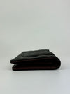 A31509 Black Caviar Quilted Bi-fold L-Yen Wallet SHW