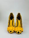 YK 2012 Limited Edition Yellow Black Monogram Vernis Dots Infinity Pumps RARE