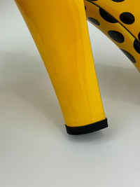 YK 2012 Limited Edition Yellow Black Monogram Vernis Dots Infinity Pumps RARE