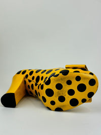 YK 2012 Limited Edition Yellow Black Monogram Vernis Dots Infinity Pumps RARE