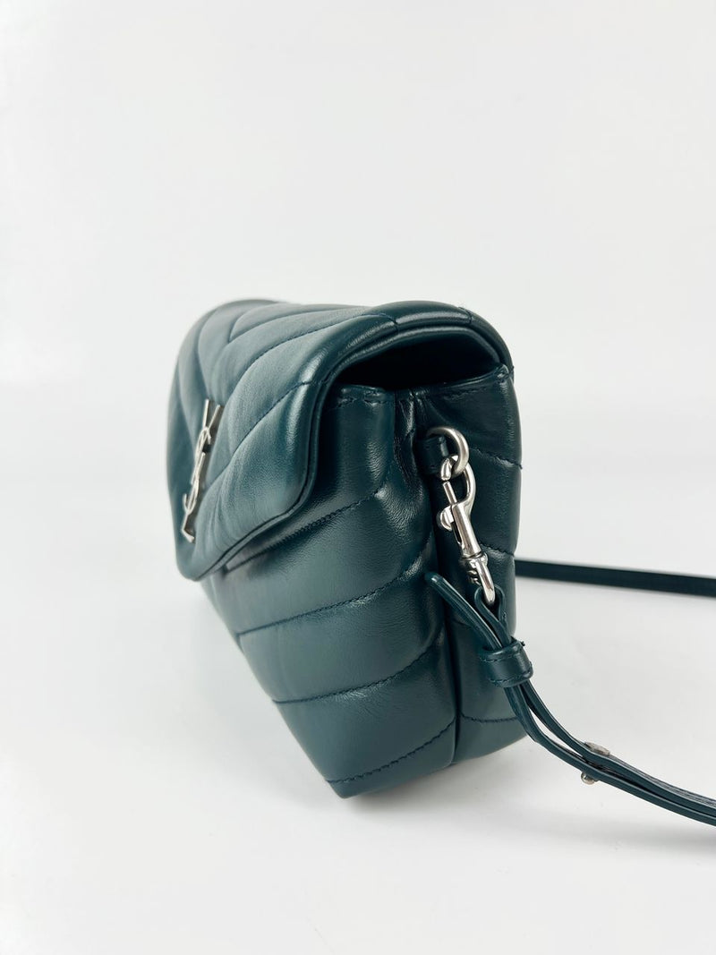 Toy Loulou in Green Quilted Leather