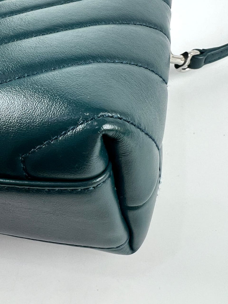 Toy Loulou in Green Quilted Leather