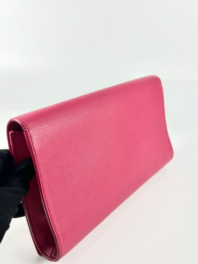 361120 Belle De Jour Clutch in Dark Pink&nbsp;