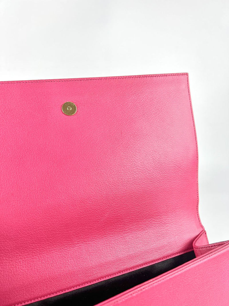 361120 Belle De Jour Clutch in Dark Pink&nbsp;