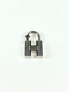 Cadena Padlock Charm H Logo Motif Silver 2000