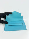 Turquoise Swift Leather Smart Pouch