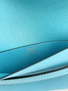 Turquoise Swift Leather Smart Pouch